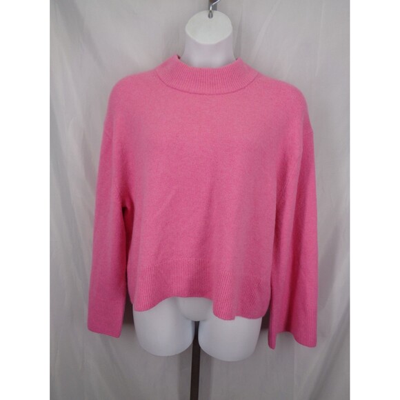 J Crew Pink Chunky Knit Crewneck Sweater Supersoft Yarn Wool Alpaca Size XL - Picture 4 of 11